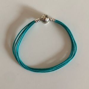 Never Worn Multi Strand Teal Pandora Bracelet